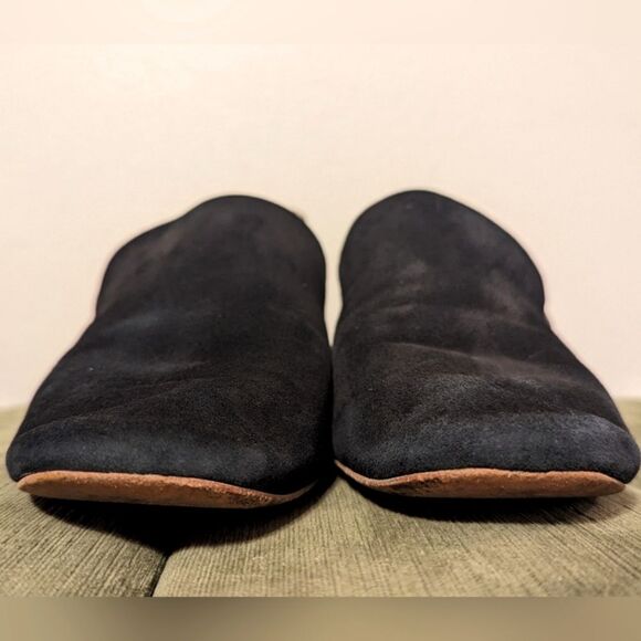 Mercedes Castillo Tillie Suede Loafers Stacked Heel in Black - Picture 7 of 11